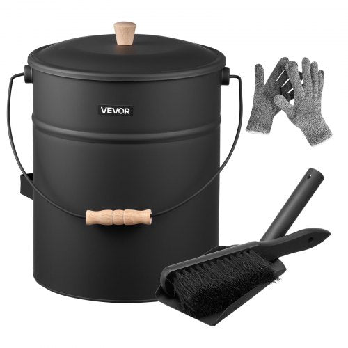 Pelenų kibiras VEVOR A01566BK, 15 l talpos