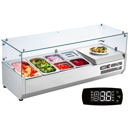 Šaldoma ingredientų vitrina VEVOR D48TW, 140 W