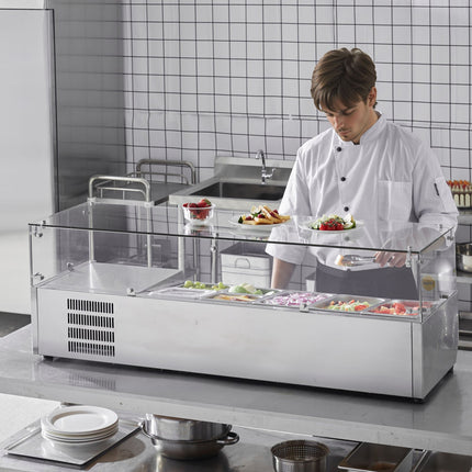Šaldoma ingredientų vitrina VEVOR D55TW, 150 W