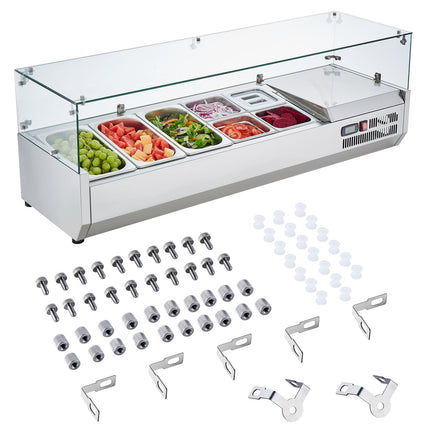 Šaldoma ingredientų vitrina VEVOR D55TW, 150 W