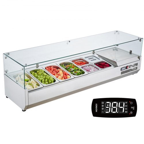 Šaldoma ingredientų vitrina VEVOR D60TW, 155 W
