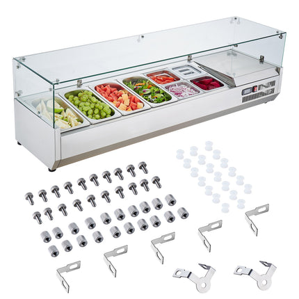 Šaldoma ingredientų vitrina VEVOR D60TW, 155 W