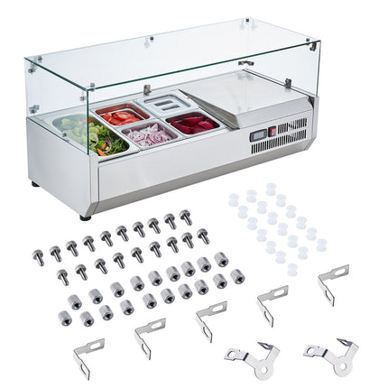 Šaldoma ingredientų vitrina VEVOR D40TW, 140 W