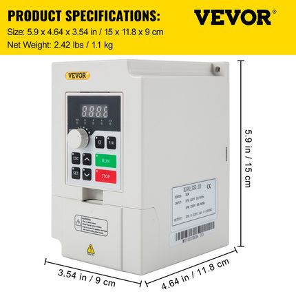 Dažnio keitiklis VEVOR H100-3S2-1B, 3 kW