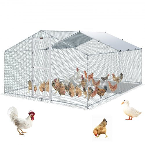 Metalinis vištidės aptvaras VEVOR, 4 x 3 x 2 m