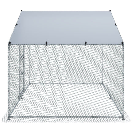 Metalinis vištidės aptvaras VEVOR 2x3x2 m, su vandeniui atspariu stogu