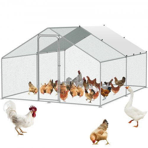 Metalinis vištidės aptvaras VEVOR RA342, 3 x 3,93 x 1,99 m