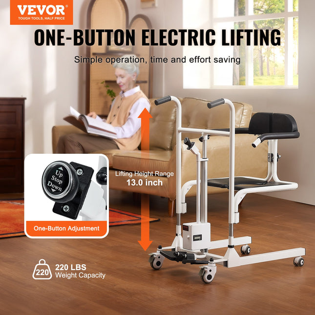 Elektrinis neįgaliųjų kėlimo ir transportavimo vežimėlis VEVOR XFL-QX-YW01-1, 100 kg keliamoji galia