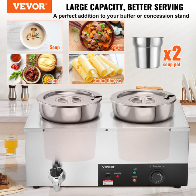 Elektrinis sriubos šildytuvas VEVOR SC-TT2-7L, 1200 W