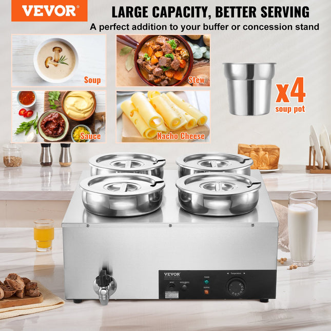 Elektrinis sriubos šildytuvas VEVOR SC-TT4-7L, 1500W