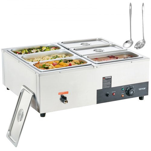 Elektrinis maisto šildytuvas VEVOR 6x8 Qt, 1500W