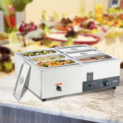 Elektrinis maisto šildytuvas VEVOR 6x8 Qt, 1500W