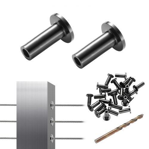 Apsauginės įvorės lynams VEVOR YXHF-W046-1/8"-101, 101 vnt.