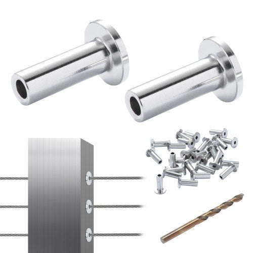 Apsauginės įvorės trosams VEVOR YXHF-W046-1/8"-121, 121 vnt.