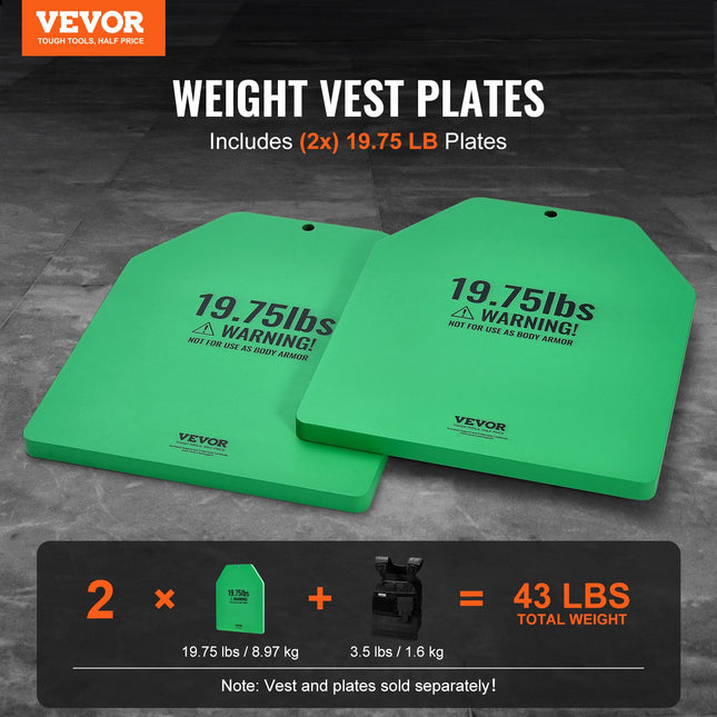 Svorio liemenės plokštės VEVOR JSPB-19.75LB, 2 x 8,96 kg