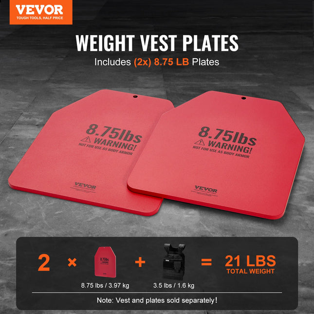 Svorio liemenės plokštės VEVOR JSPB-8.75LB, 2 x 3,97 kg
