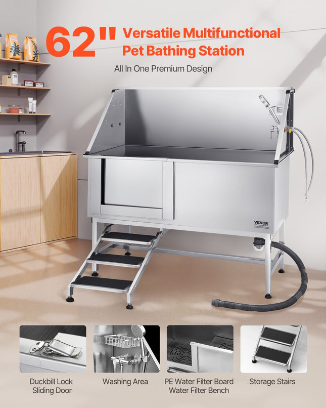 Šunų prausimo vonia VEVOR K2E01014, 150 cm