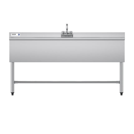 Trijų skyrių plautuvė VEVOR JC-BAR-3B60-LR-320, 304 nerūdijantis plienas