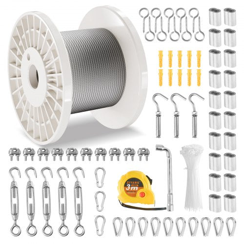 Plieninio lyno rinkinys VEVOR S1/8-100, 30,5 m
