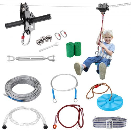 Trosinis nusileidimas (Zipline) VEVOR HL-100ft-004, 30,5 m