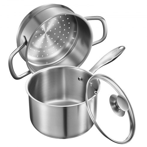 Puodas su garinimo įdėklu VEVOR CS018-3, 2,37 l