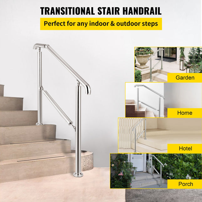 Turėklas laiptams VEVOR BXG-3STEP, 200 kg apkrova