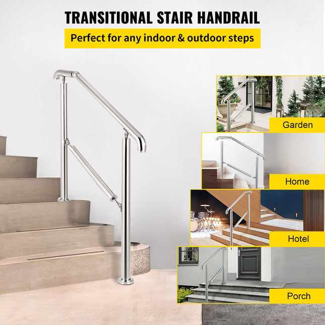 Laiptų turėklas VEVOR BXG-5STEP, 4–5 pakopoms