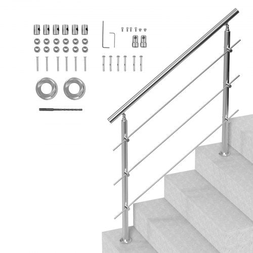 Lauko laiptų turėklai VEVOR SSH-1S-120-3, 120 cm ilgio