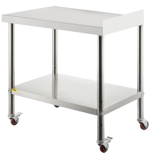 Nerūdijančio plieno paruošimo stalas VEVOR VV-SSWT-BJL-1524, 200 kg apkrova