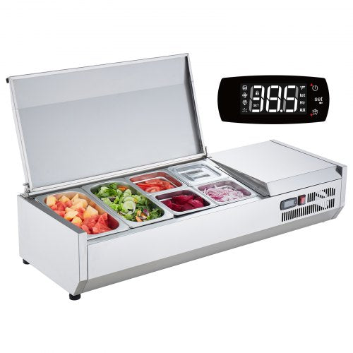Šaldoma ingredientų vitrina VEVOR D48TW-G, 140 W