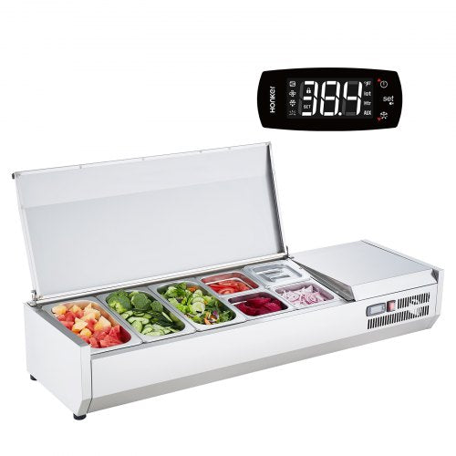 Šaldoma ingredientų vitrina VEVOR D55TW-G, 150 W