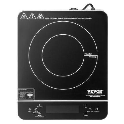 Nešiojama indukcinė kaitlentė VEVOR K1001-2, 2200 W