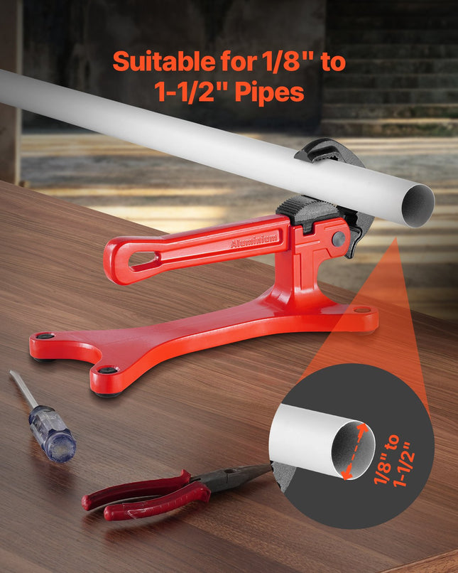 Nešiojami vamzdžių spaustuvai VEVOR RG1510, 1/8"–1-1/2" diapazonas