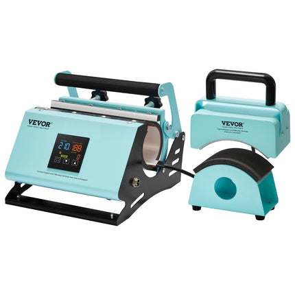 Termopresas puodeliams ir kepurėms VEVOR F1130, 2-in-1 funkcionalumas
