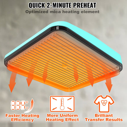 Karštas presas VEVOR Portable Easy Press, 22.9 x 22.9 cm