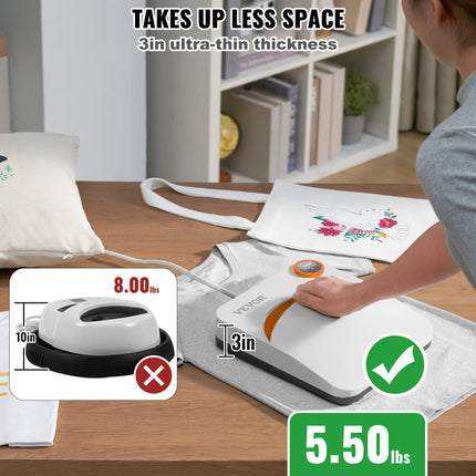Termopresas VEVOR Easy Press, 22,8 x 22,8 cm