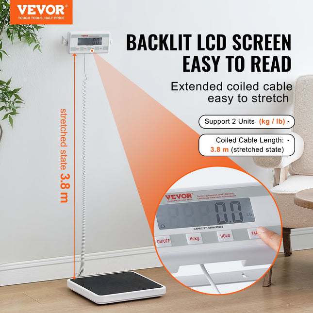 Medicininės svarstyklės VEVOR SF-891, 250 kg