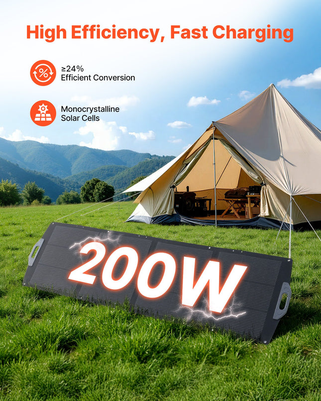 Sulankstoma saulės baterija VEVOR S200, 200W