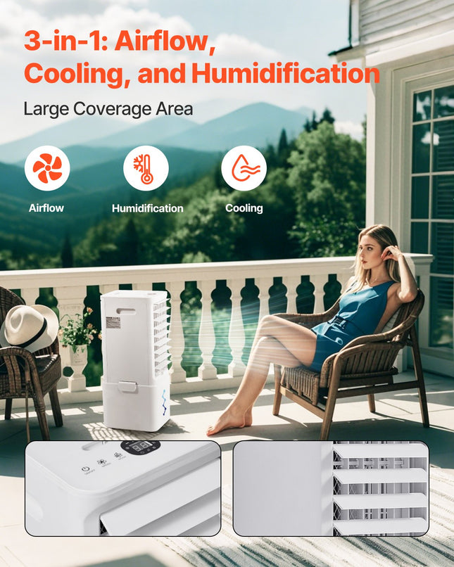 Mobilus oro aušintuvas VEVOR JH-120Y, 550 CFM oro srautas