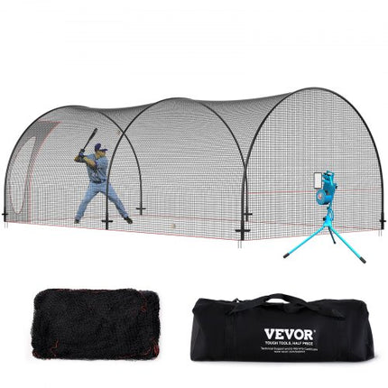 Beisbolo treniruočių narvas VEVOR YC-DJL-22*12*8ft, 6,7 m ilgio