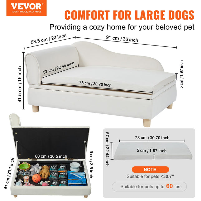 Šunų ir kačių sofa VEVOR SF-1544-3, iki 50 kg