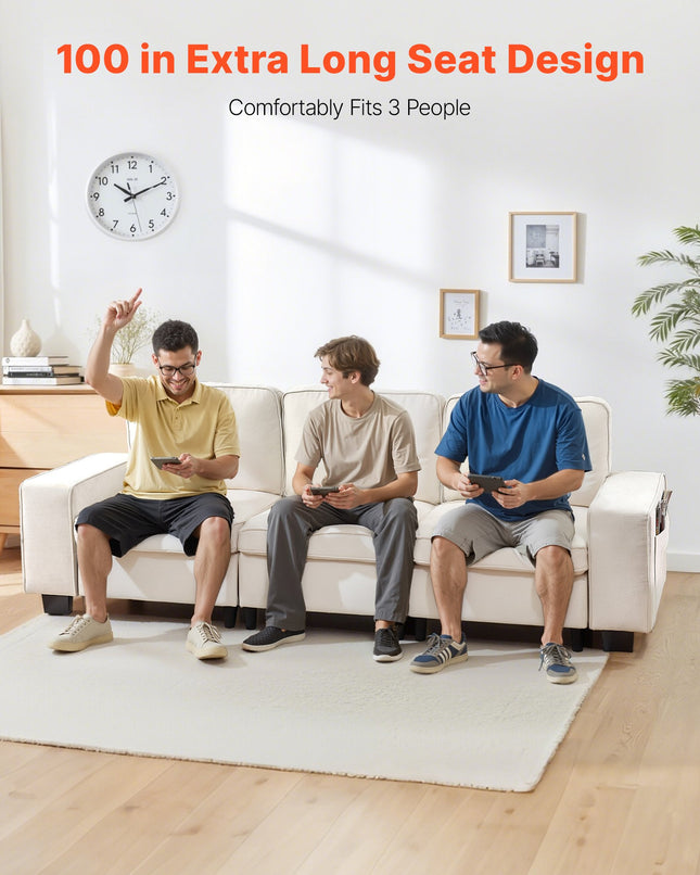 Trijų vietų sofa VEVOR GDS0250CA-3, 2540 mm