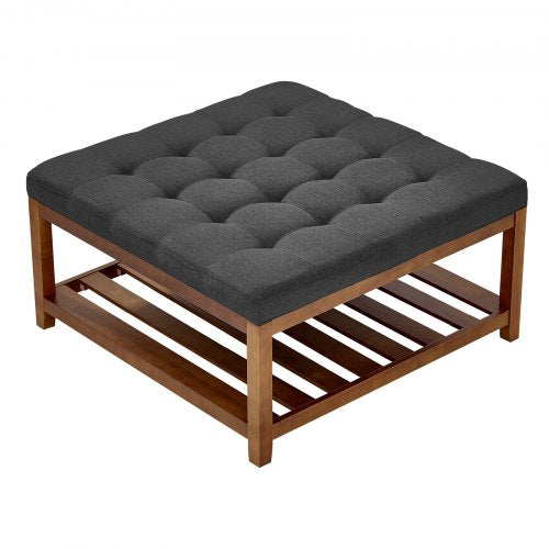Kvadratinis pufas-staliukas VEVOR CWD0101CA-KD-DARK GRAY, 87,5 cm