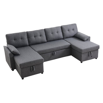 U formos sofa-lova VEVOR LW-0667-2T-11R-11L, 6 vietų su miegama funkcija