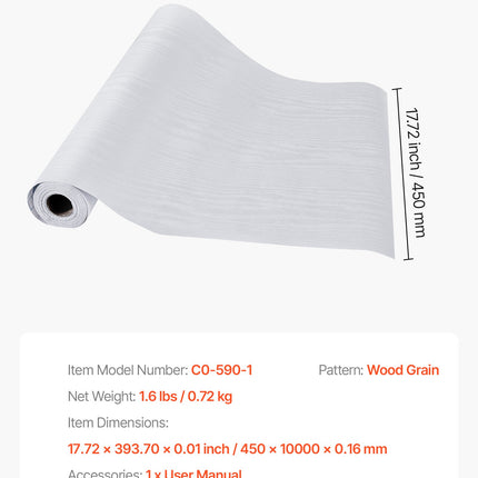 Lipnūs tapetai VEVOR C0-590-1, 45 cm x 10 m