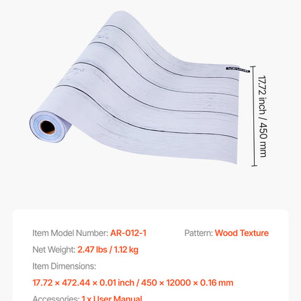 Lipnūs tapetai VEVOR AR-012-1, 45 cm x 12 m