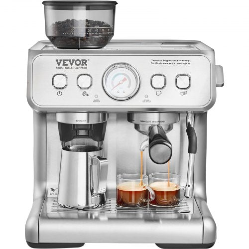 Pusiau automatinis kavos aparatas VEVOR CM5020B-UL, 15 barų