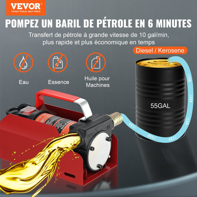 Kuro perpylimo siurblys VEVOR DCFD40A, 37,9 l/min.