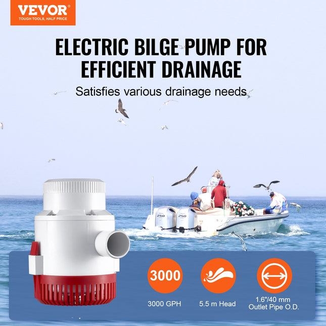Triumo siurblys VEVOR NMBP12-G3500-80-12, 3000 GPH