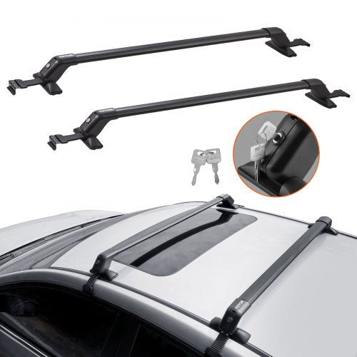 Universalūs stogo bagažinės skersiniai VEVOR HJ-RB017-108CM, 70,3 kg keliamoji galia